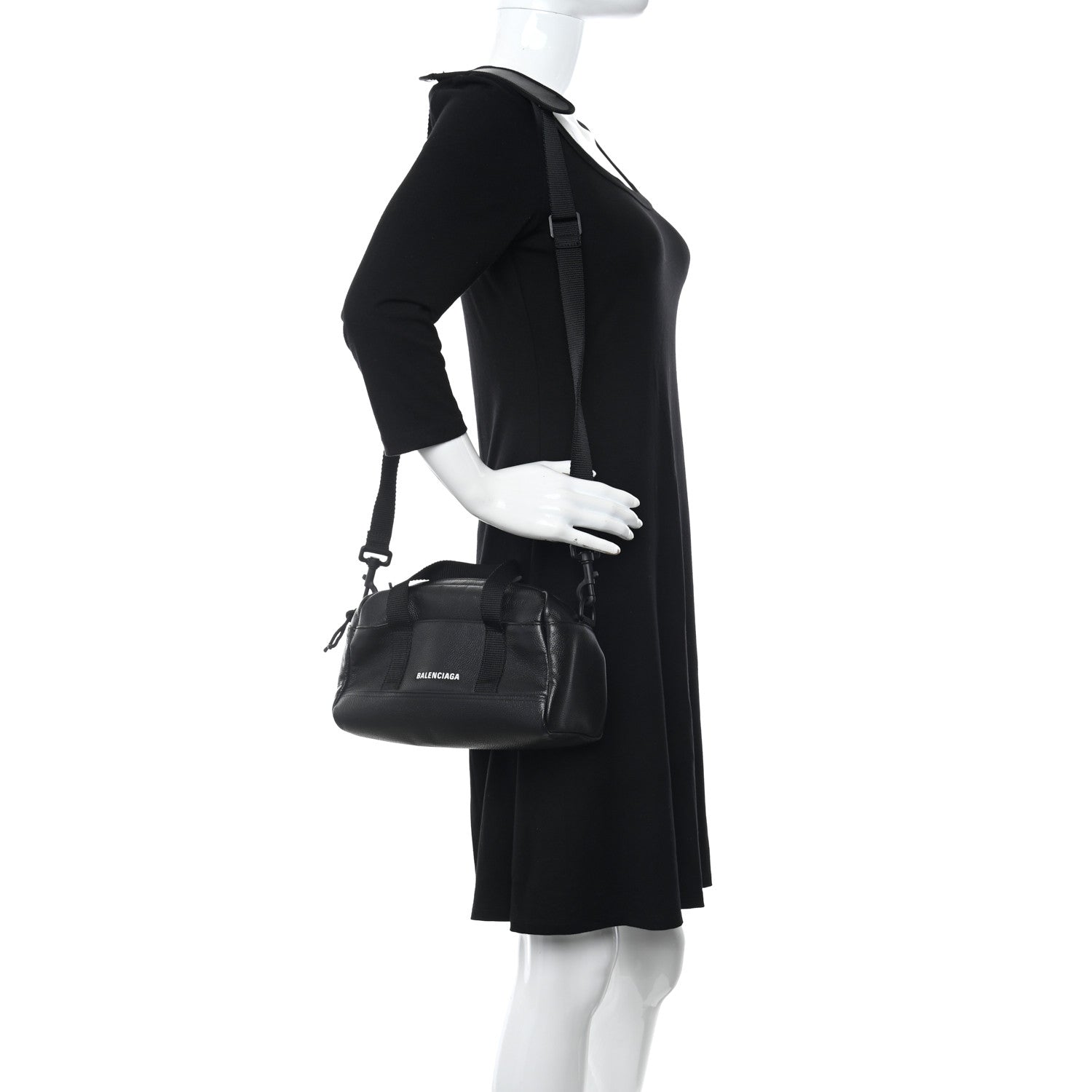 Balenciaga Calfskin Mens Explorer Small Duffle Bag Black 3 of 9