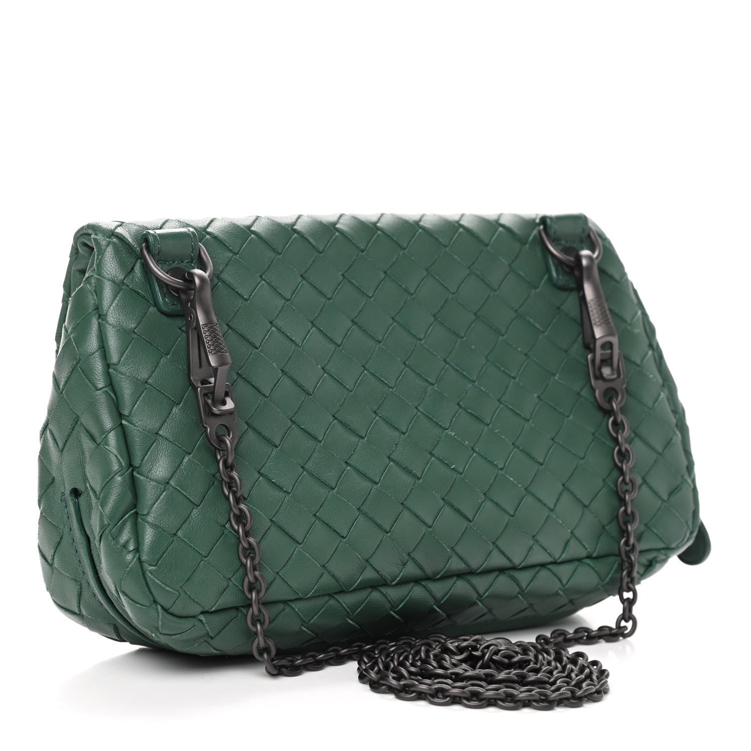 Bottega Veneta Nappa Intrecciato Mini Chain Messenger Green 3 of 10
