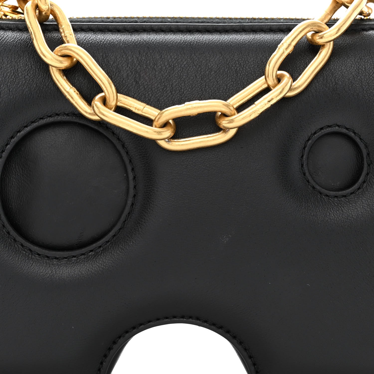 Off-White OFF WHITE Calfskin Burrow Chain Bag Black 7 of 12