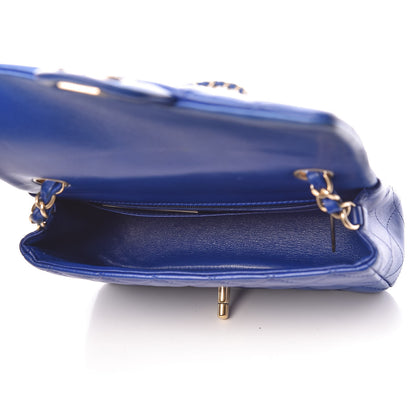 Chanel Lambskin Quilted Mini Rectangular Flap Blue 5 of 11