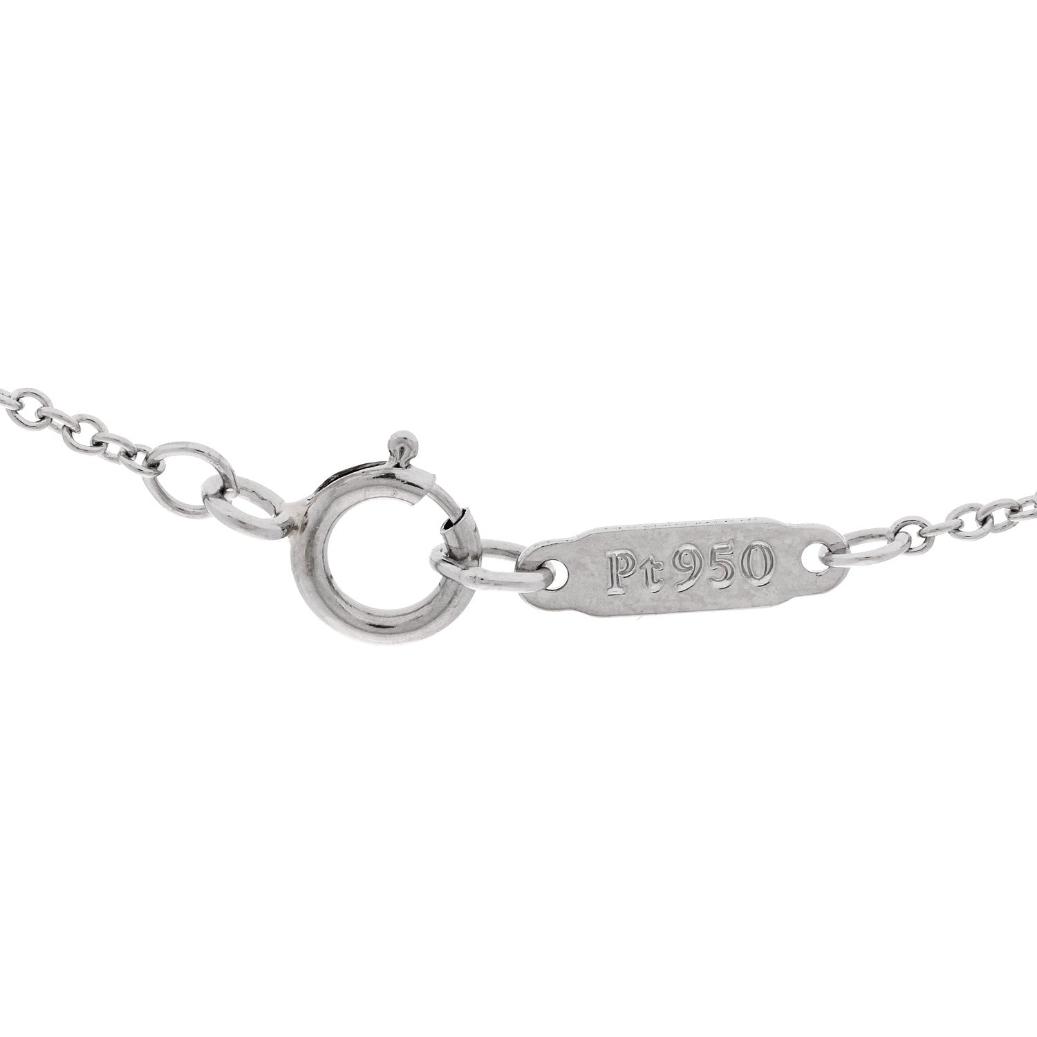 Tiffany Platinum Diamond .32ctw Circlet Pendant Necklace 5 of 6