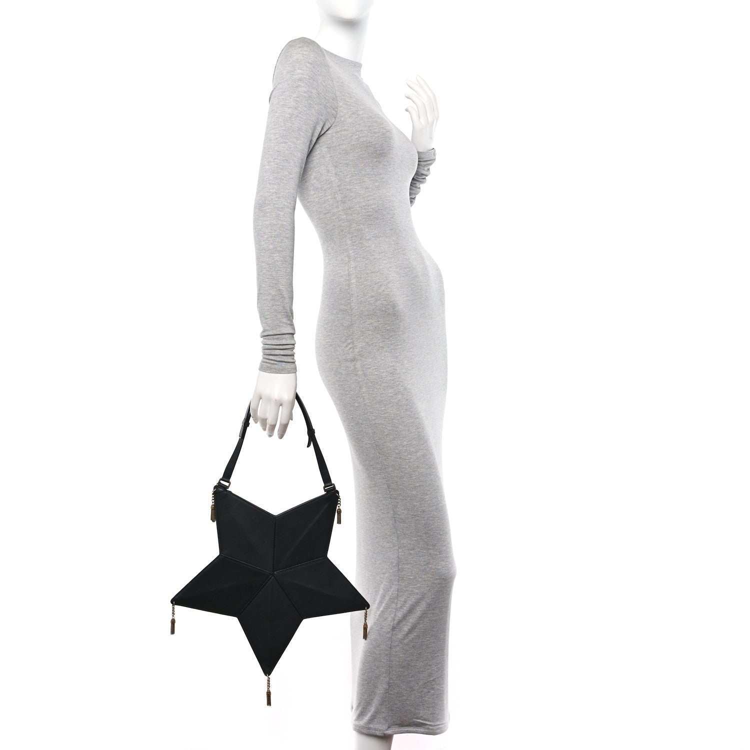 Saint Laurent Calfskin Astro Star Shoulder Bag Black 2 of 10