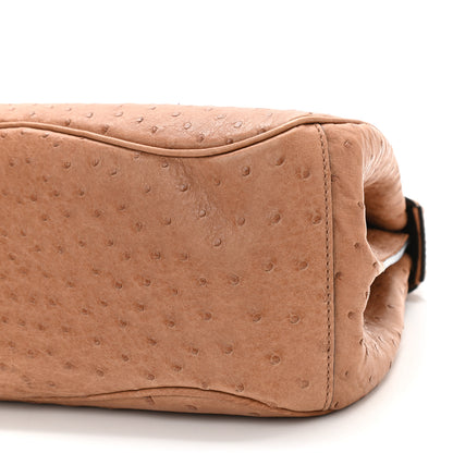 Gucci Ostrich Bamboo Medium Lady Lock Top Handle Bag Tan 10 of 12