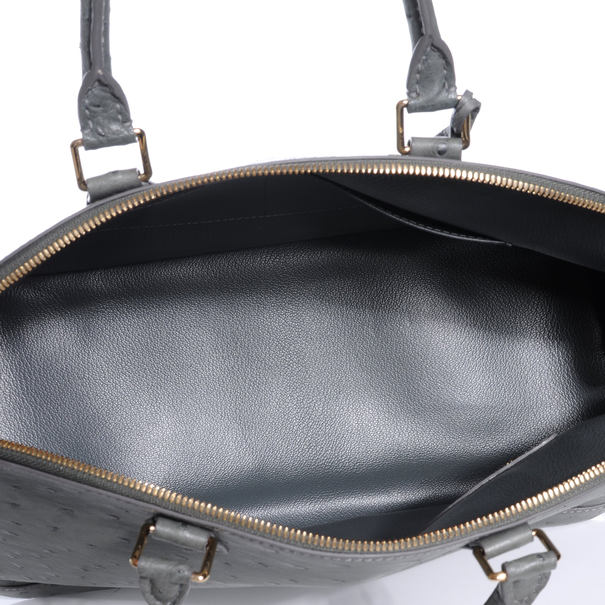 Louis Vuitton Ostrich Alma MM Gris 7 of 7