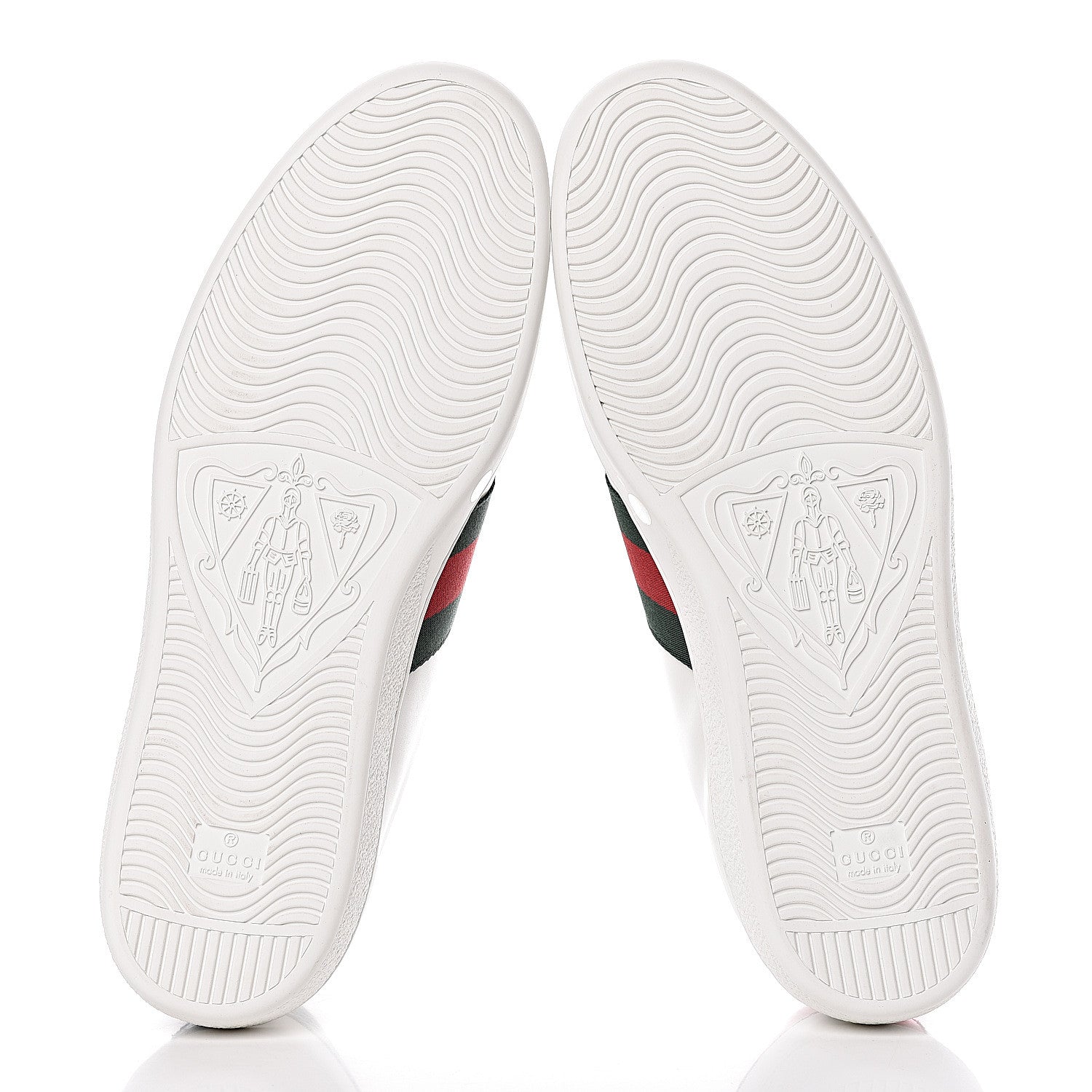Gucci Calfskin Web Studded Mens Arrow Ace Sneakers 12 White 8 of 9