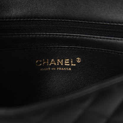 Chanel Lambskin Quilted Mini Top Handle Rectangular Flap Black 6 of 11