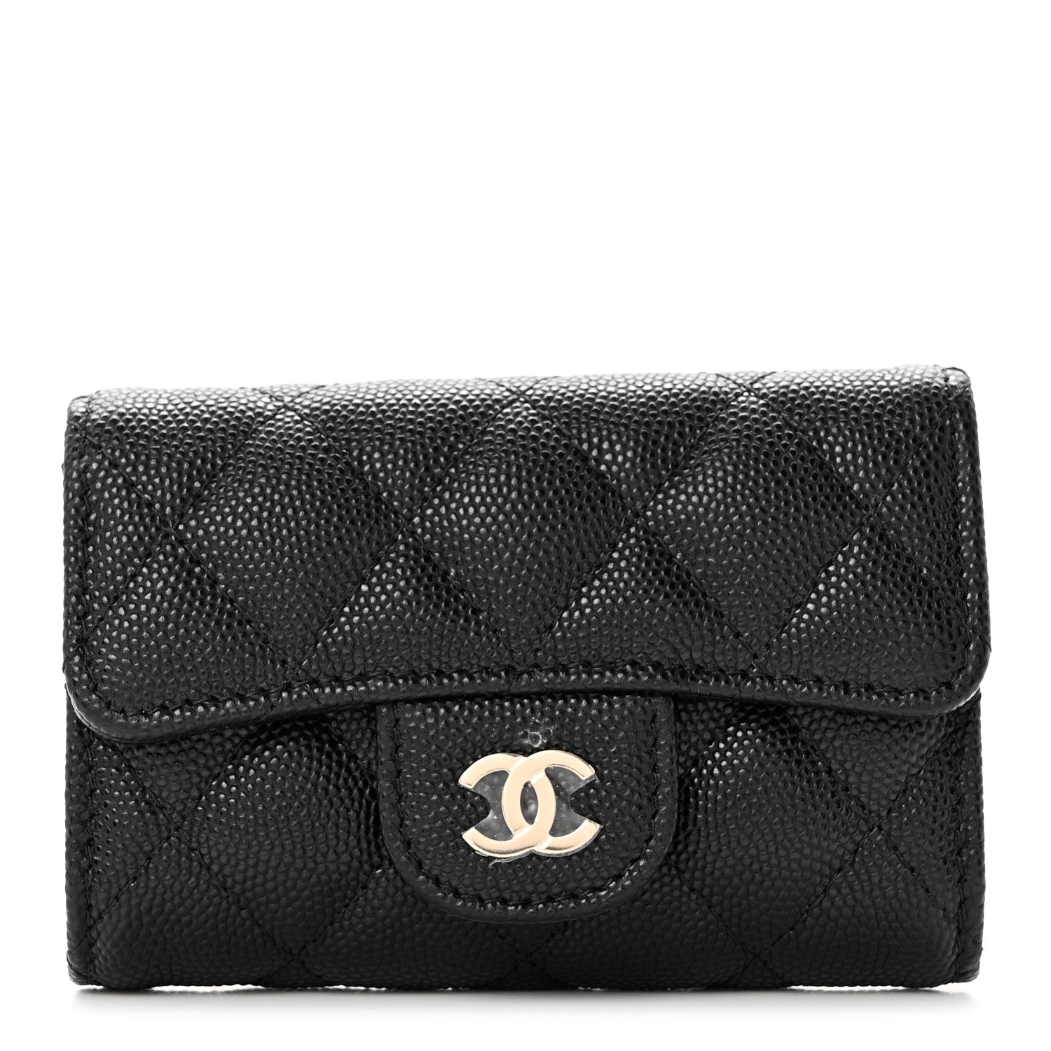 Chanel Caviar Quilted Classic 4 Key Holder Wallet Black 1 of 9