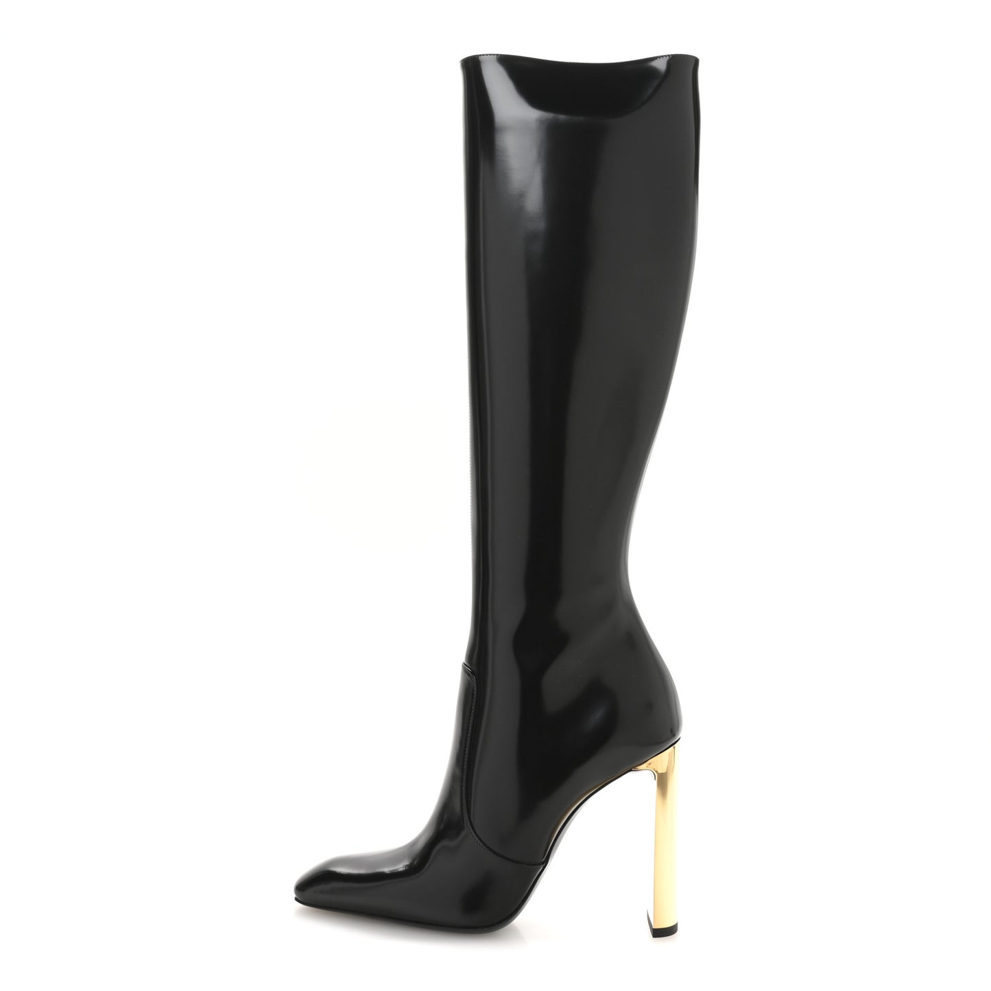 Vitello Marilyn Auteuil 105 Knee High Zip Boots 38 Black