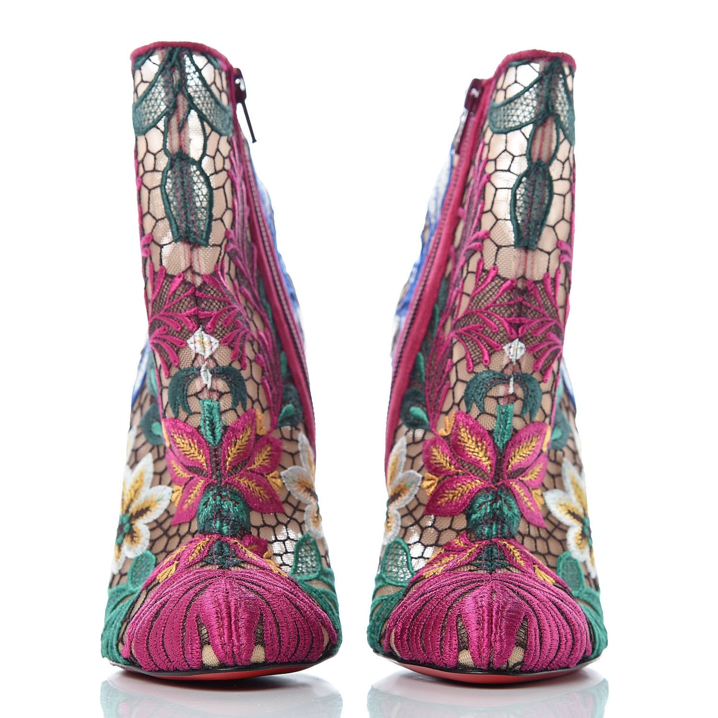 Mesh Guipure Wax LaceSuede Miss Tennis 100 Ankle Boots 37 Multicolor
