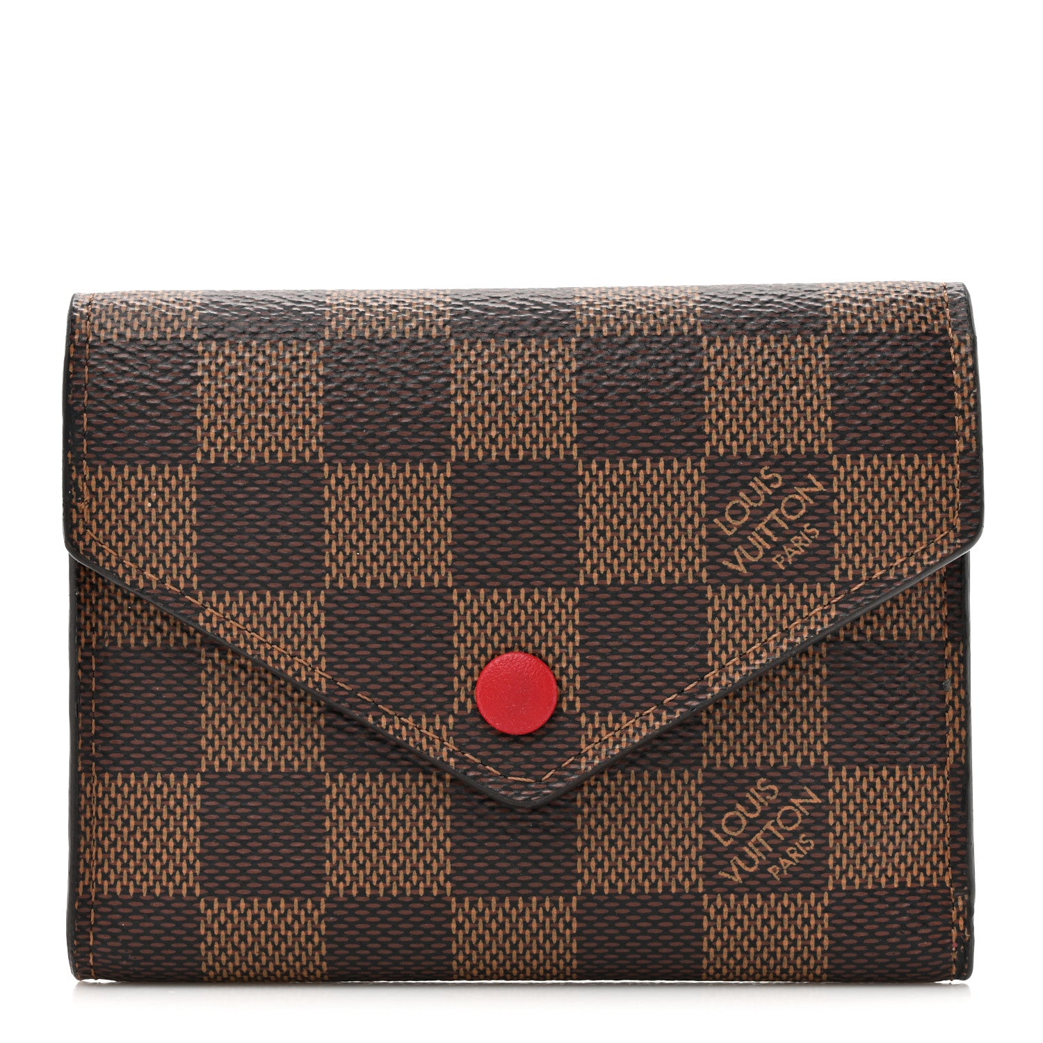 Louis Vuitton Damier Ebene Victorine Wallet Cherry 1 of 10
