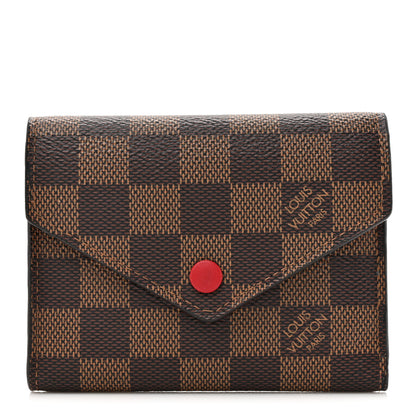 Louis Vuitton Damier Ebene Victorine Wallet Cherry 1 of 10