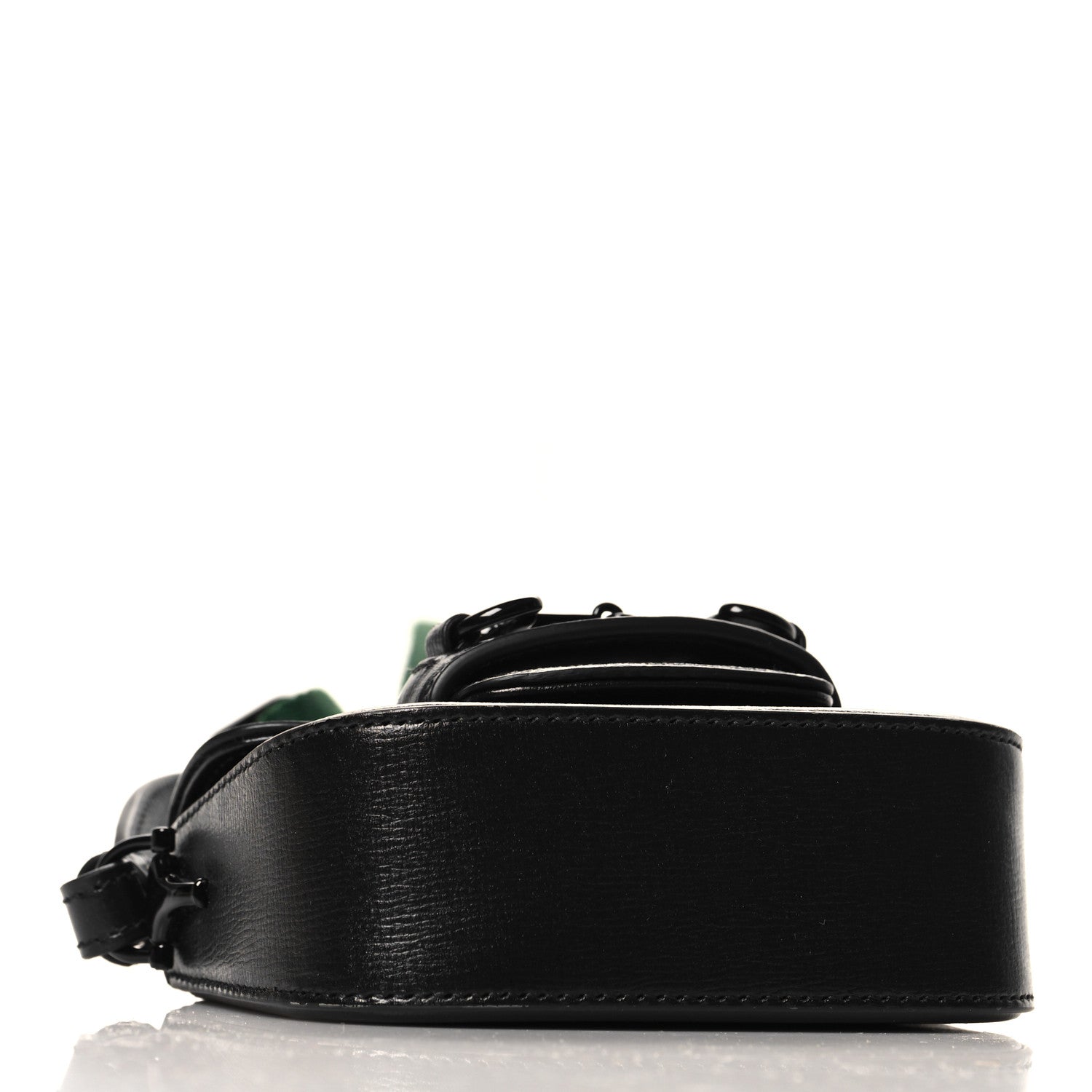 Gucci Azalea Calfskin Web Monochrome Horsebit 1955 Wallet On Strap Black 3 of 9