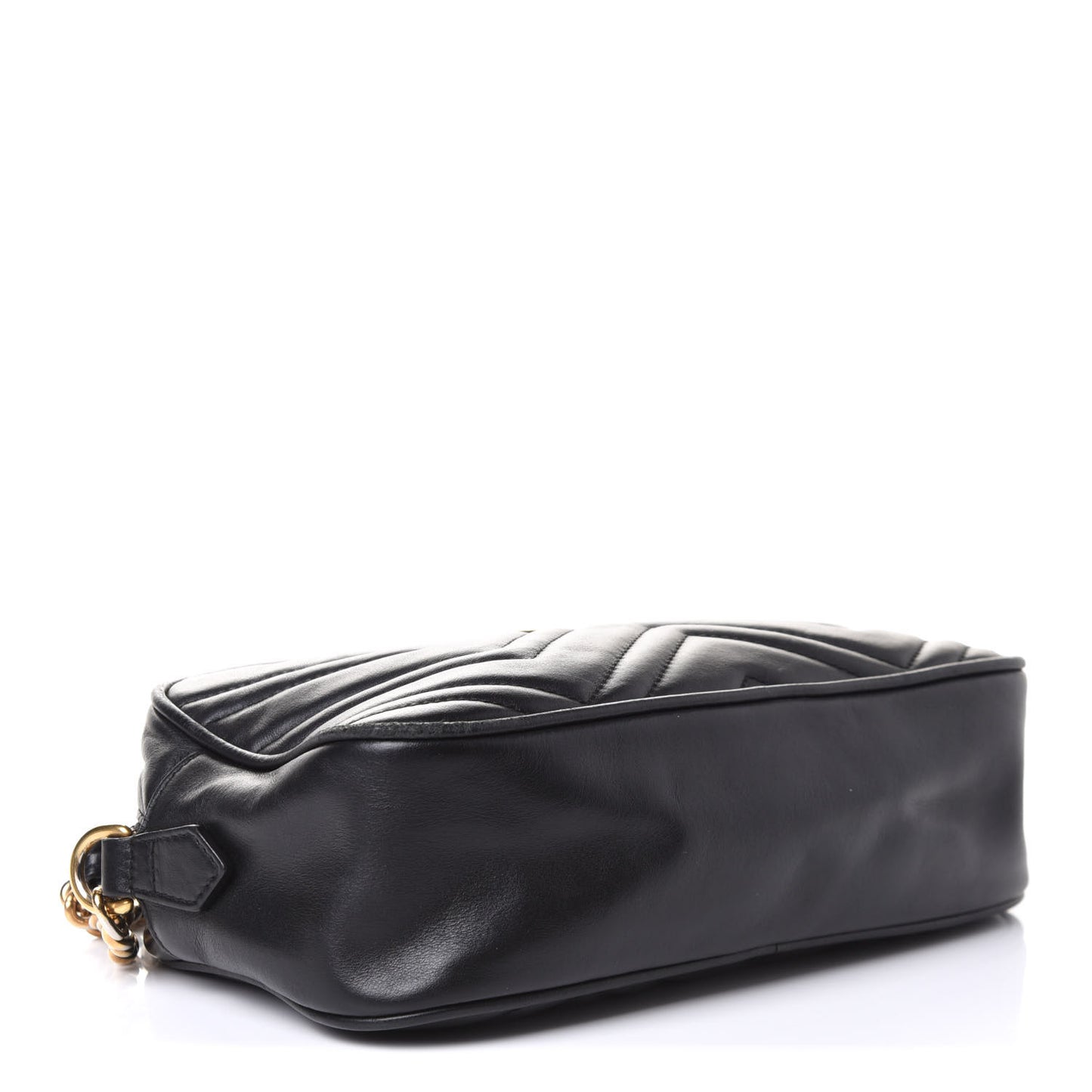 Calfskin Matelasse Small GG Marmont Chain Shoulder Bag Black