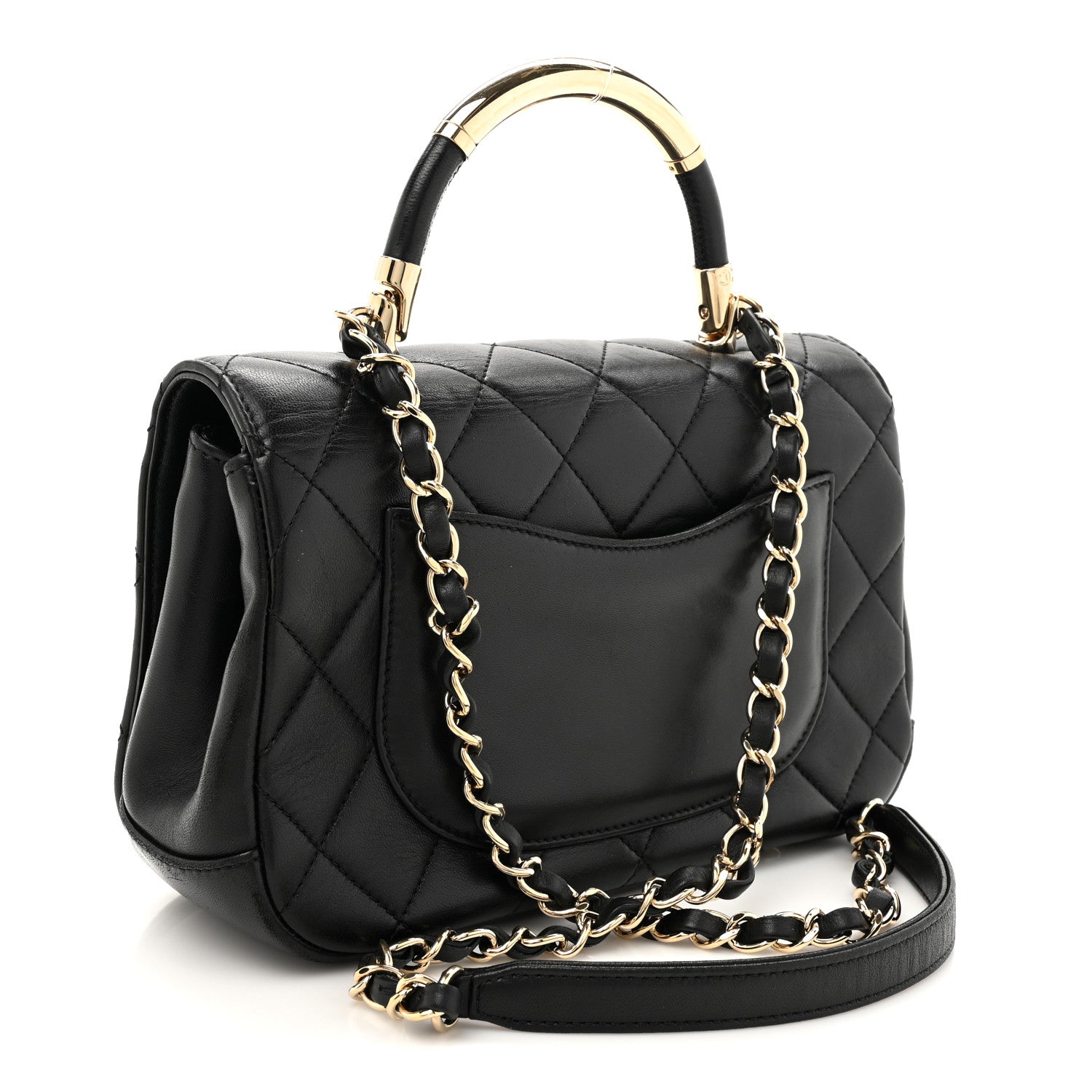 Chanel Lambskin Small Carry Chic Flap Black 3 of 14