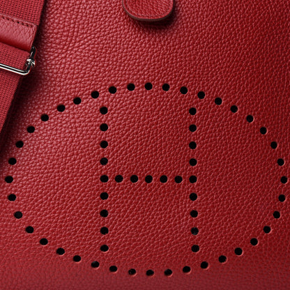 Hermes Taurillon Clemence Evelyne III GM Rouge Garance 13 of 14