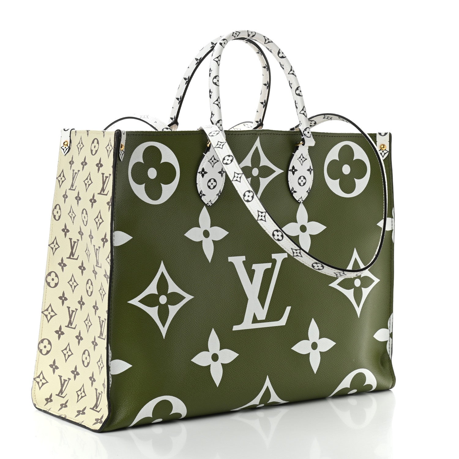 Louis Vuitton Monogram Giant Onthego GM Kaki Beige 3 of 15