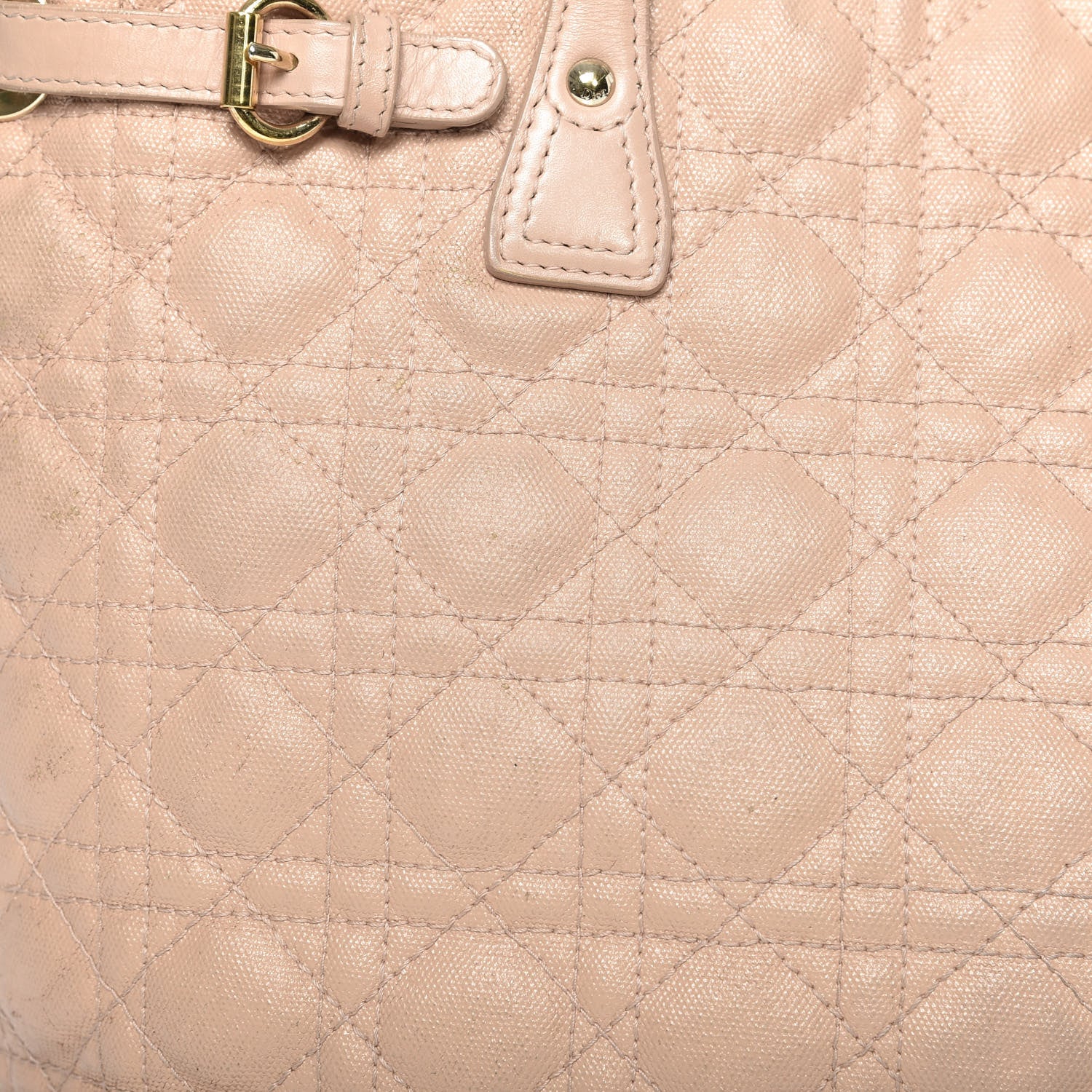 Christian Dior Coated Canvas Cannage Small Panarea Tote Beige 24 of 29