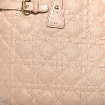 Christian Dior Coated Canvas Cannage Small Panarea Tote Beige 24 of 29