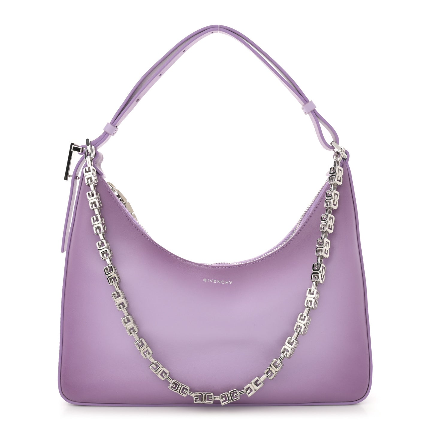 Smooth Calfskin Small Moon Cut Out Shoulder Bag Mauve