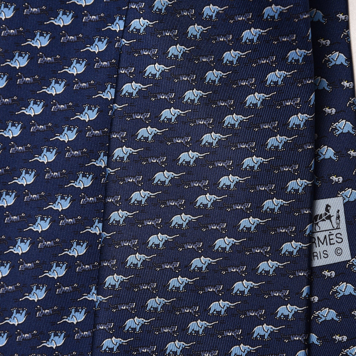 Silk Mens Sauve Qui Puet Cravate Neck Tie Bleu Marine Clair