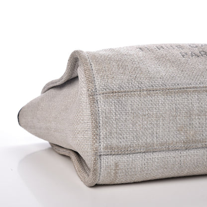 Chanel Woven Straw Raffia Deauville Tote Grey 8 of 11