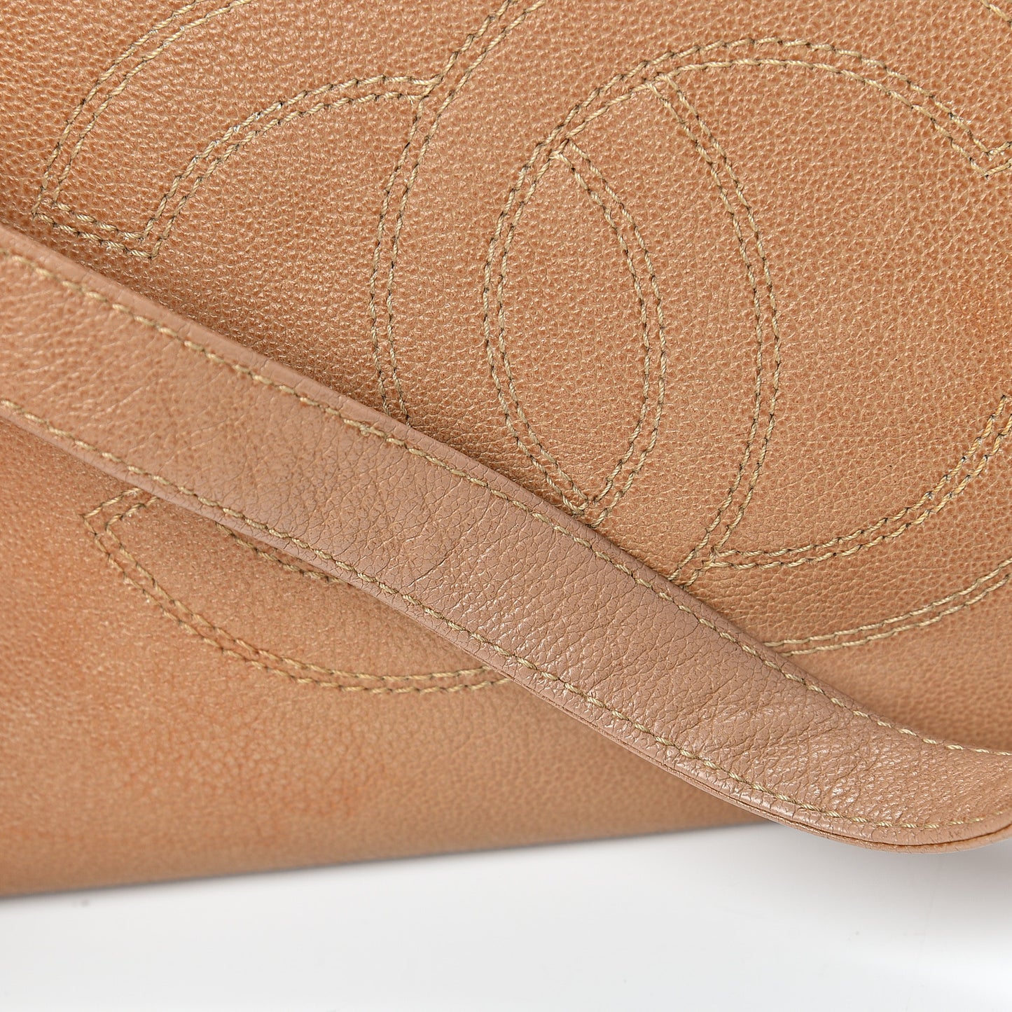 Calfskin CC Small Tote Beige