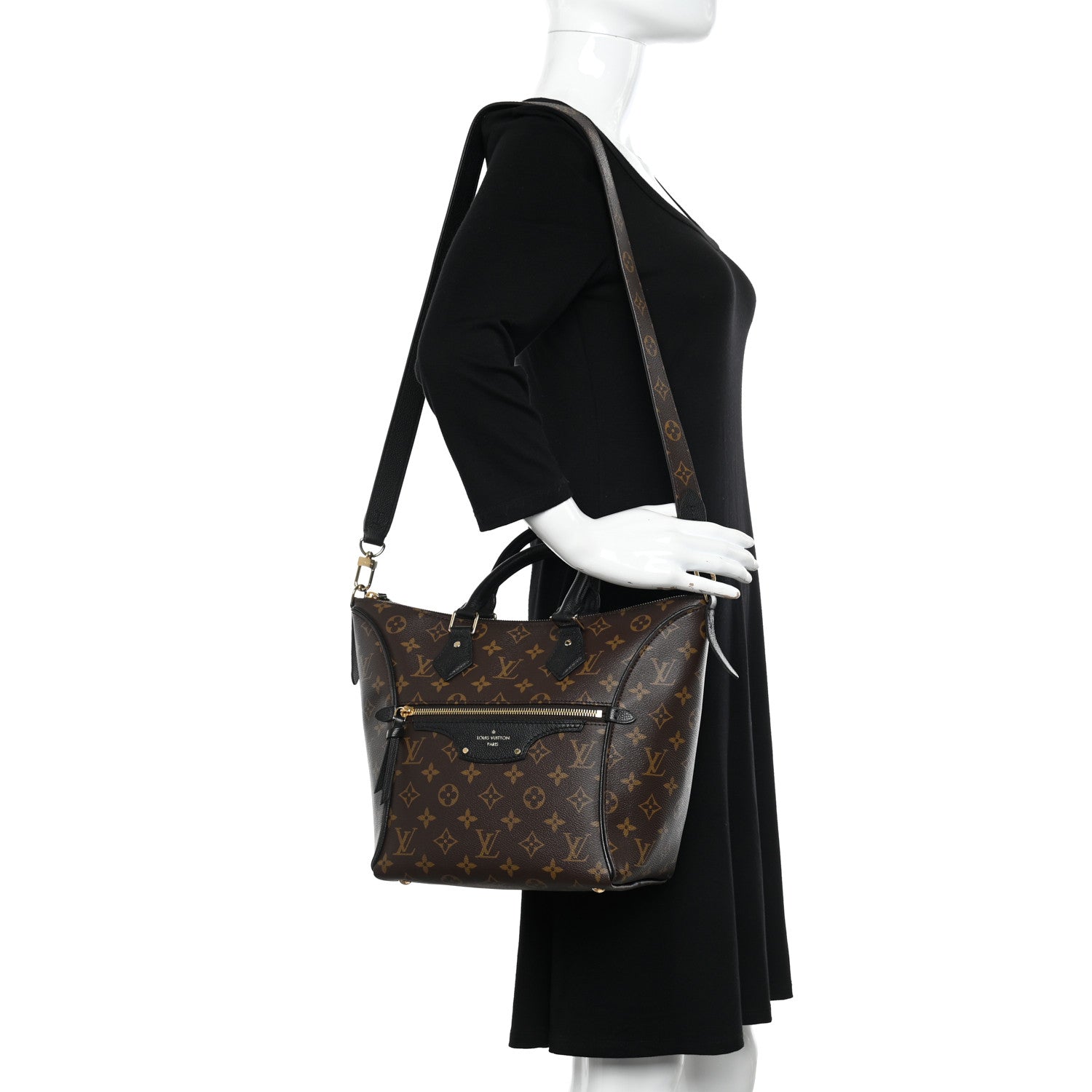 Louis Vuitton Monogram Tournelle PM Black 2 of 9