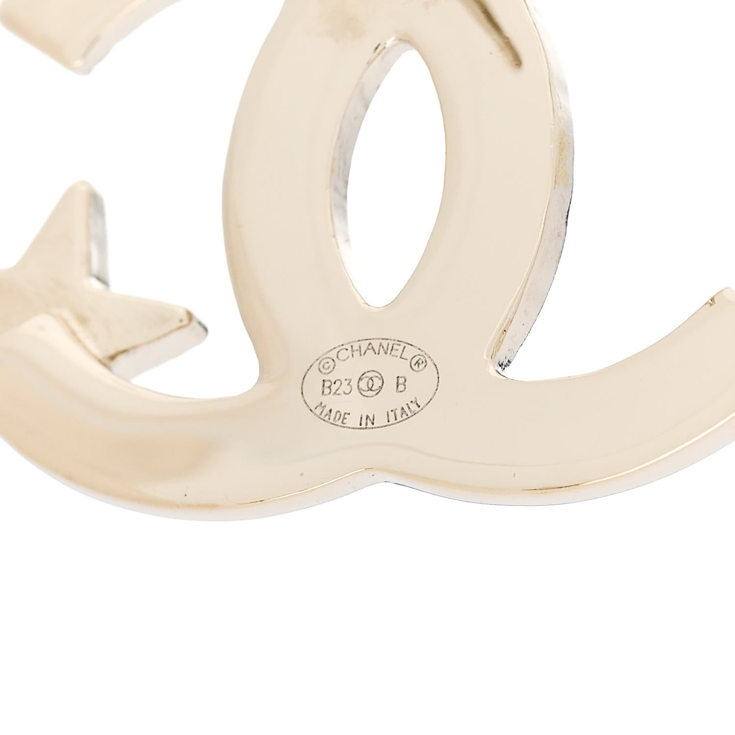Chanel Metal Crystal CC Star Earrings Gold 4 of 4