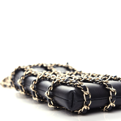 Chanel Lambskin Tech Me Out Clutch With Chain Black 9 of 12