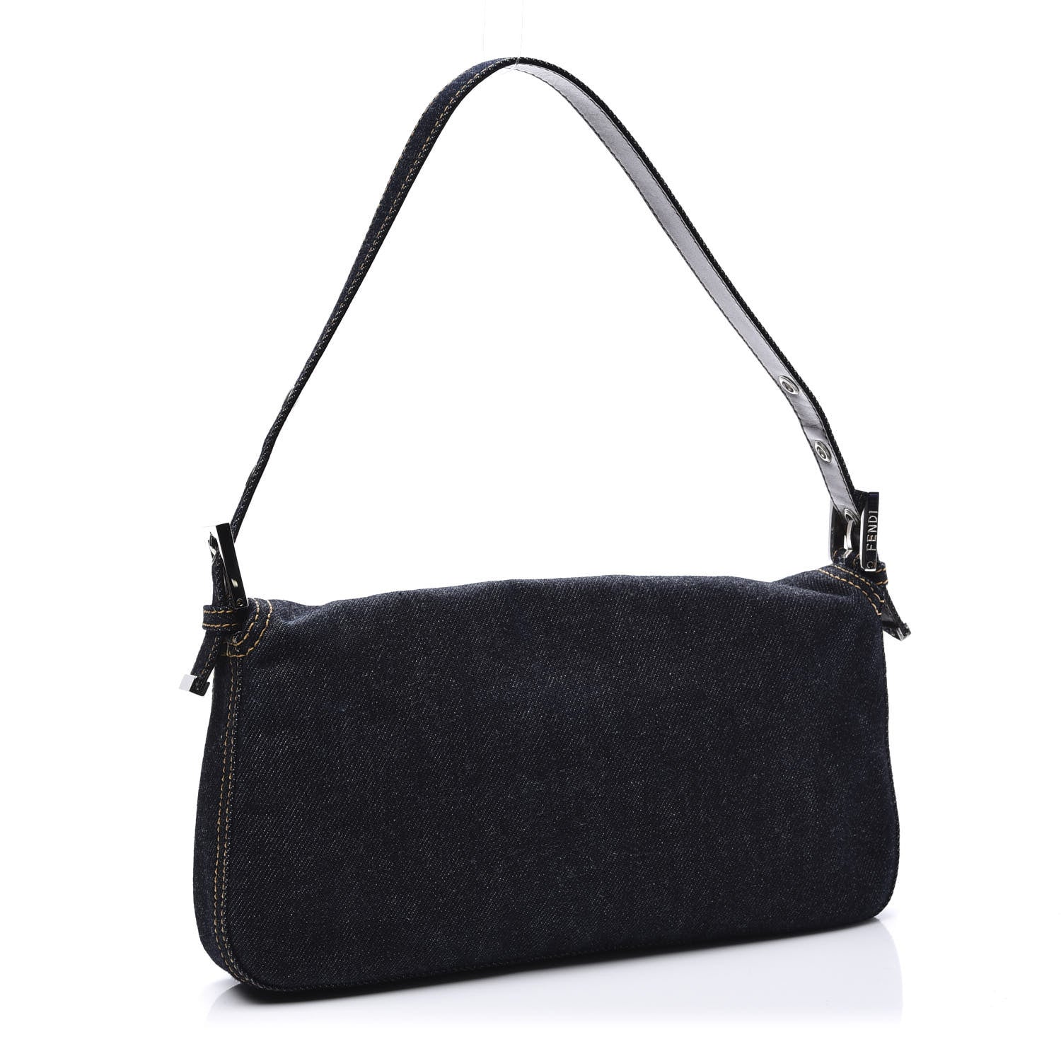 Fendi Denim Baguette Blue 2 of 8