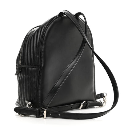 Fendi Shiny Nappa Trapuntata Mini Backpack Black 3 of 11