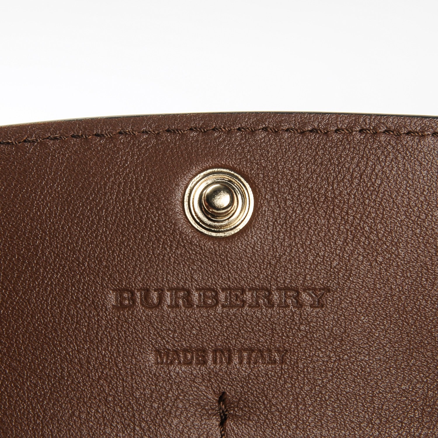 Burberry Calfskin Horseferry Check Porter Continental Wallet Tan 6 of 6