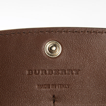 Burberry Calfskin Horseferry Check Porter Continental Wallet Tan 6 of 6