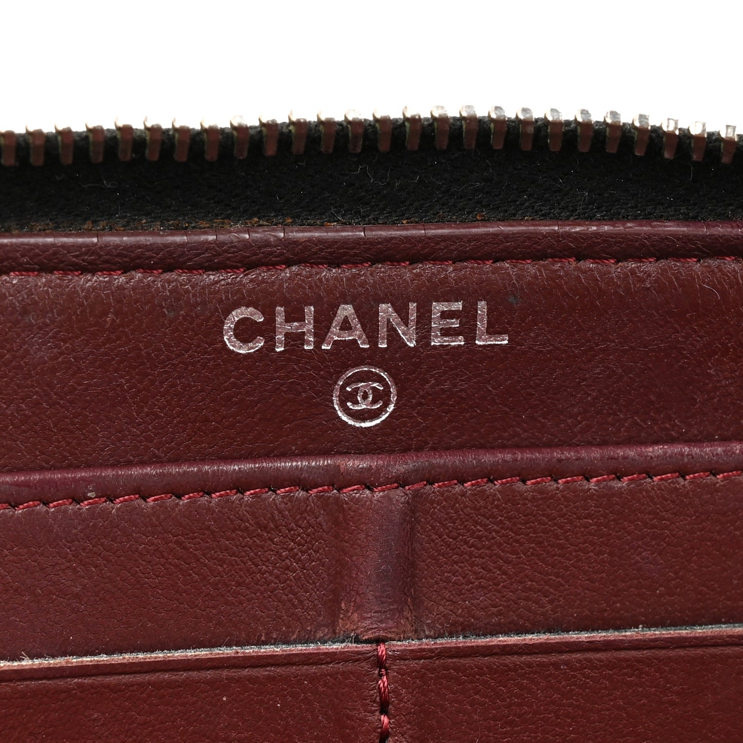 Lambskin Quilted Large Gusset Zip Around Wallet Black