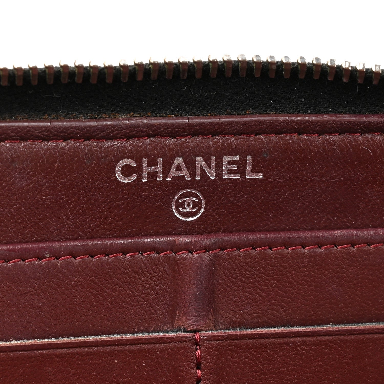 Chanel Lambskin Quilted Large Gusset Zip Around Wallet Black 7 of 11