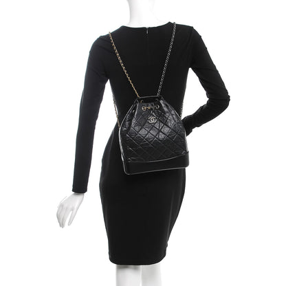 Chanel Aged Calfskin Quilted Small Gabrielle Backpack Black 2 of 8