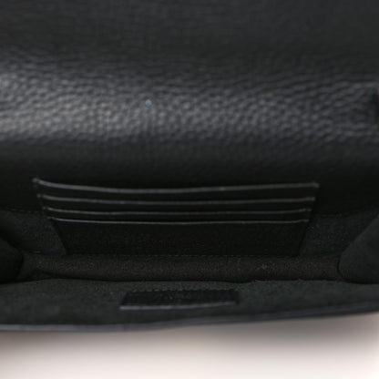 Valentino Garavani Pebbled Calfskin Rockstud Envelope Wallet on Chain Black 5 of 8