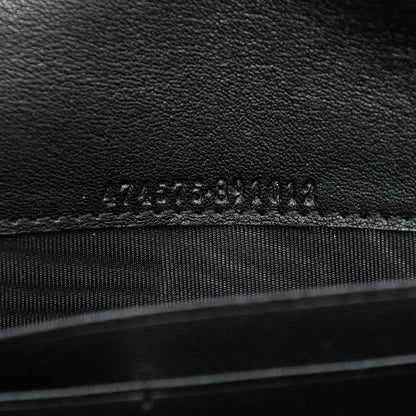Gucci Calfskin Matelasse GG Marmont Chain Wallet Black 9 of 10