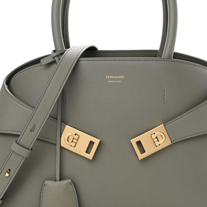 Salvatore Ferragamo Calfskin Small Hug Bag Ash Grey 8 of 10