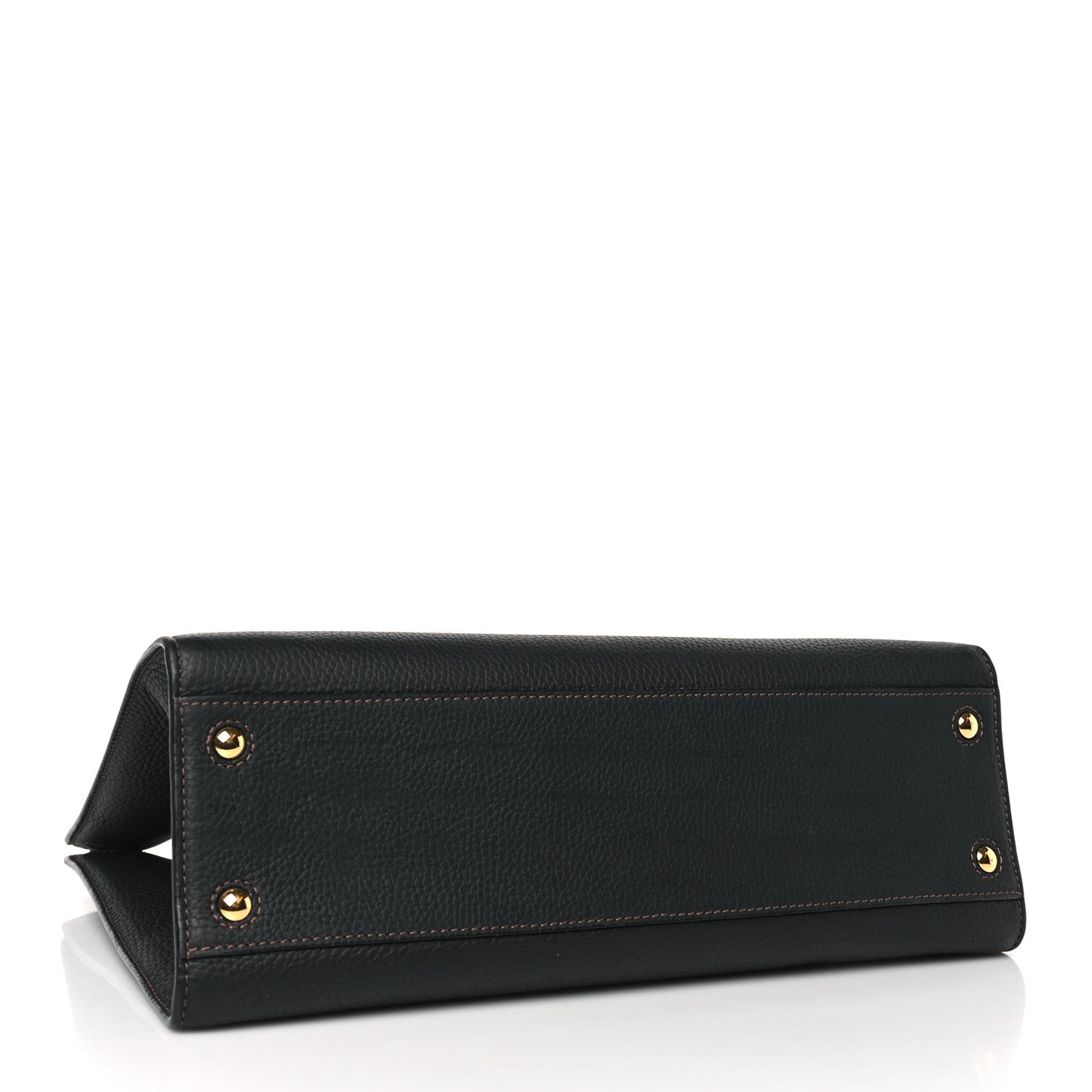 Grained Calfskin Small Frances Tote Black
