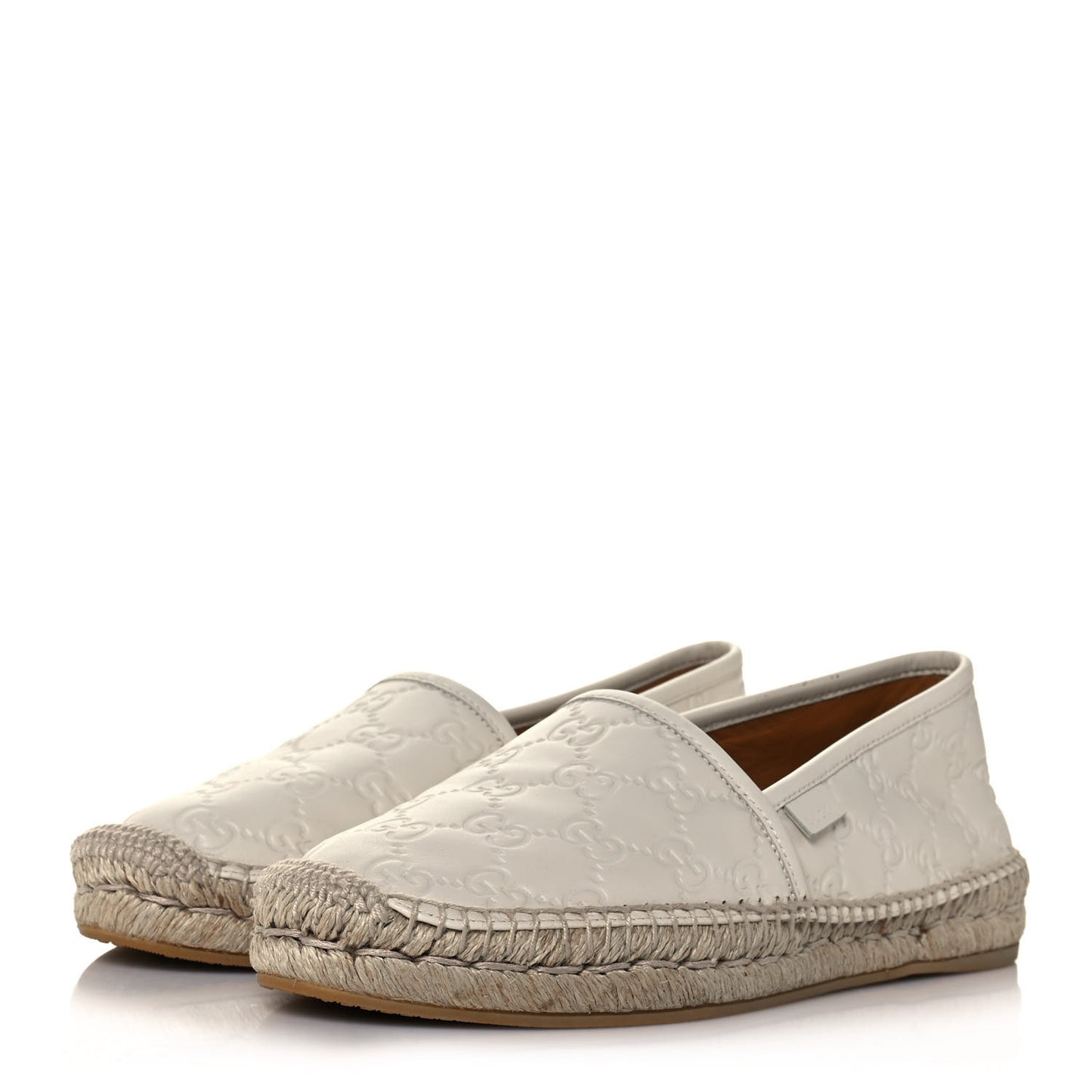 Guccissima Signature Espadrilles 38 Mystic White