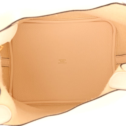 Hermes Taurillon Clemence Picotin Lock 22 MM Nata 5 of 13