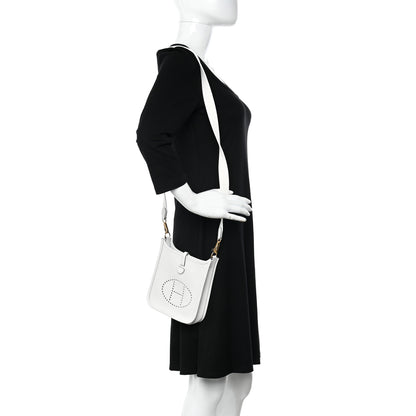 Hermes Taurillon Clemence Amazone Evelyne TPM New White 2 of 11