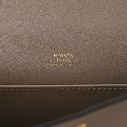 Hermes Swift Kelly Pochette Clutch Gris Asphalte 6 of 12