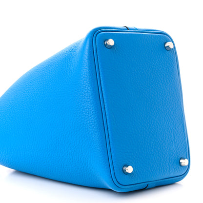 Hermes Taurillon Clemence Picotin Lock 18 PM Bleu Zanzibar 9 of 10