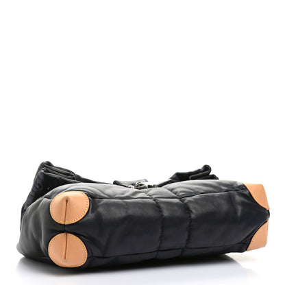 Louis Vuitton Lambskin Cloud Clutch GM Black 4 of 11