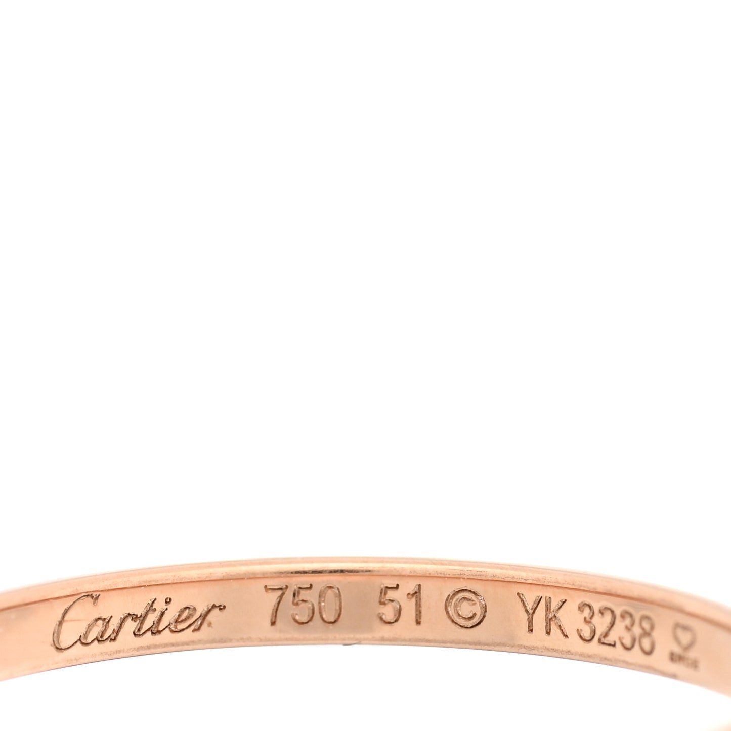 18K Pink Gold Band Ring 51 5.75
