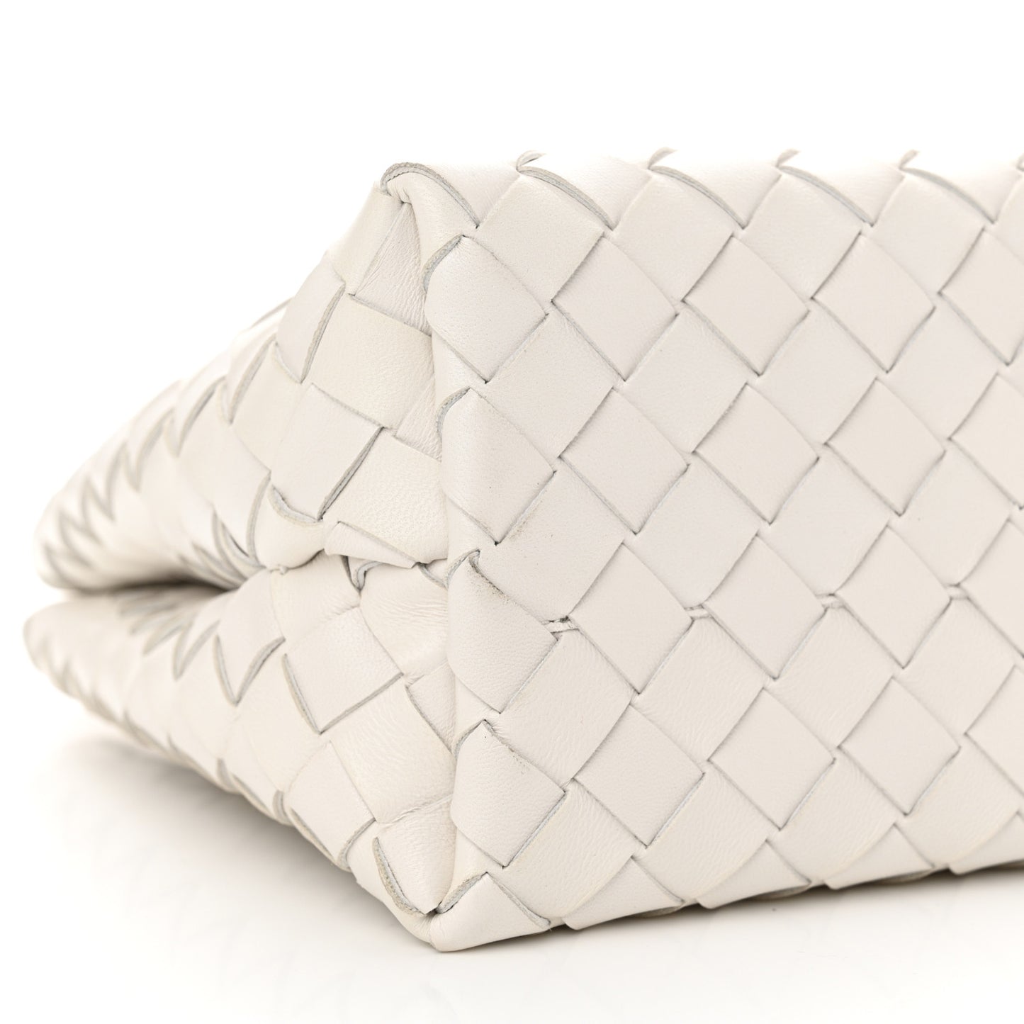 Nappa Intrecciato Small Andiamo Shoulder Bag White