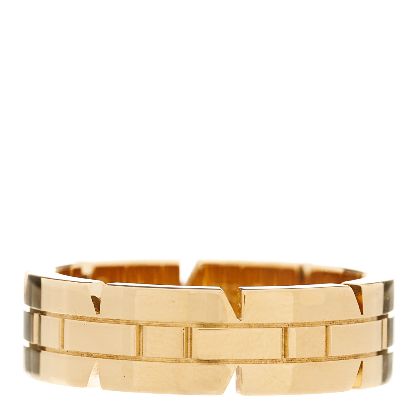 Cartier 18K Yellow Gold Tank Francaise Band Ring 55 7.25 1 of 3