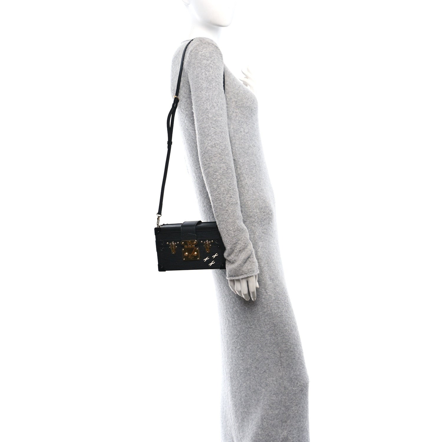 Louis Vuitton Epi Petite Malle Black 2 of 9